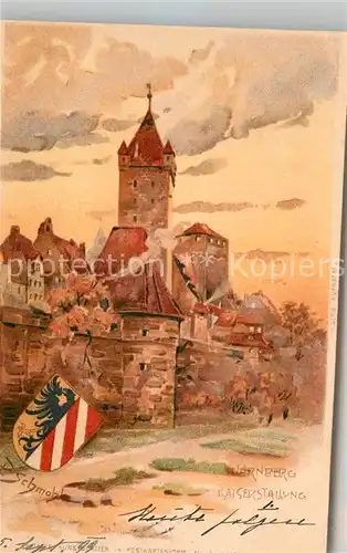 AK / Ansichtskarte Schmohl P. Nuernberg Kaiserstallung Litho Kat. Kuenstlerlitho