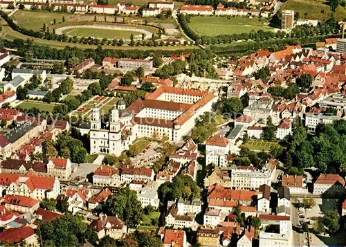 AK / Ansichtskarte Kempten Allgaeu Teilansicht mit Blick auf St Lorenzkirche Fliegeraufnahme Kat. Kempten (Allgaeu)