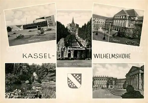 AK / Ansichtskarte Wilhelmshoehe Kassel Staatstheater Herkules Kaskaden Schloss  Kat. Kassel