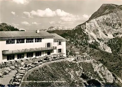 AK / Ansichtskarte Jenner Berchtesgaden Jennerbahn Berggaststaette mit Scheibstein Kat. Berchtesgaden