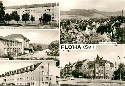 AK / Ansichtskarte Floeha AWG Siedlung Poliklinik Bahnhof  Kat. Floeha