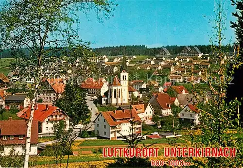 AK / Ansichtskarte Unterkirnach Panorama Kirche Kat. Unterkirnach