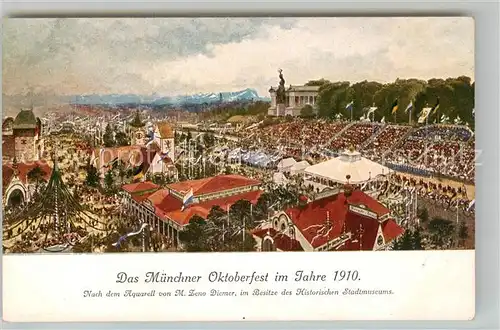 AK / Ansichtskarte Diemer Zeno Litho Muenchen Oktoberfest  Kat. Kuenstlerkarte