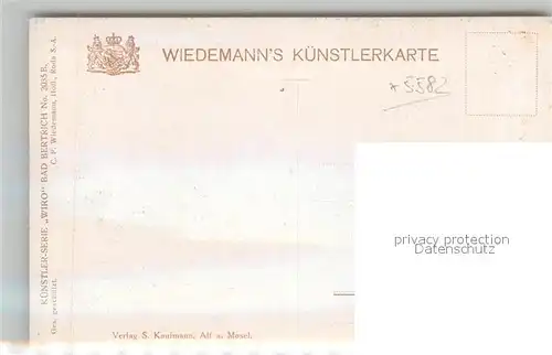 AK / Ansichtskarte Verlag Wiedemann WIRO Nr. 2035 B Bad Bertrich  Kat. Verlage