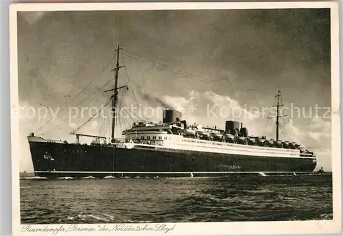 AK / Ansichtskarte Dampfer Oceanliner Bremen  Kat. Schiffe