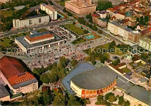 AK / Ansichtskarte Karlsruhe Baden Festhallenplatz Fliegeraufnahme