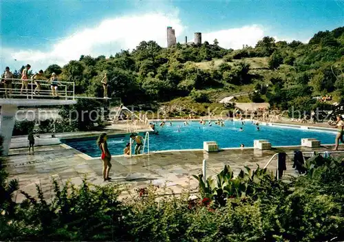 AK / Ansichtskarte Volkmarsen Burg Schwimmbad Freibad Kat. Volkmarsen