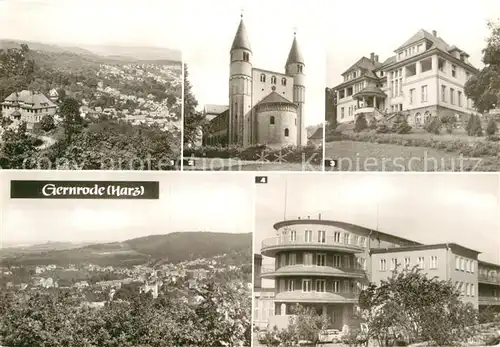 AK / Ansichtskarte Gernrode Harz Erholungsheim Stubenberg Stiftskirche Sankt Cyriakus Erholungsheim Stubenberg und Fritz Heckert Kat. Gernrode Harz