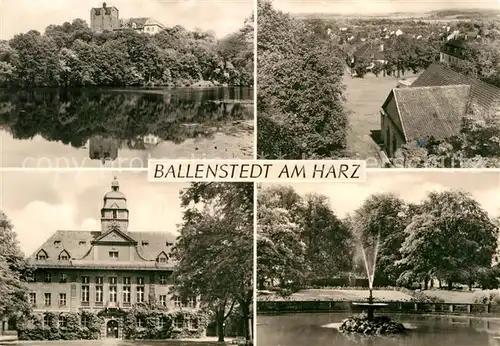 AK / Ansichtskarte Ballenstedt Kurpark Kurhaus Schloss Kat. Ballenstedt