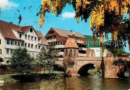 AK / Ansichtskarte Calw Brueckenpartie mit Nikolauskapelle im Nagoldtal Kat. Calw