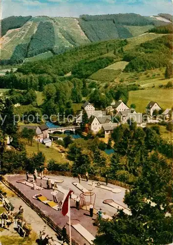 AK / Ansichtskarte Wenholthausen Fliegeraufnahme mit Minigolf Kat. Eslohe (Sauerland)