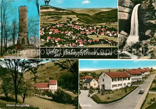 AK / Ansichtskarte Struempfelbrunn Wolfschlucht Siedlung Panorama Oberer Hoellgrund Katzenbuckelturm Kat. Waldbrunn