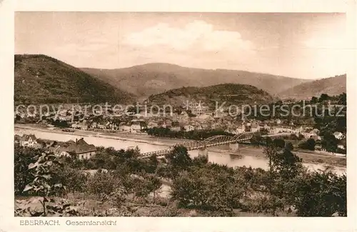 AK / Ansichtskarte Eberbach Neckar Panorama Bruecke Kat. Eberbach