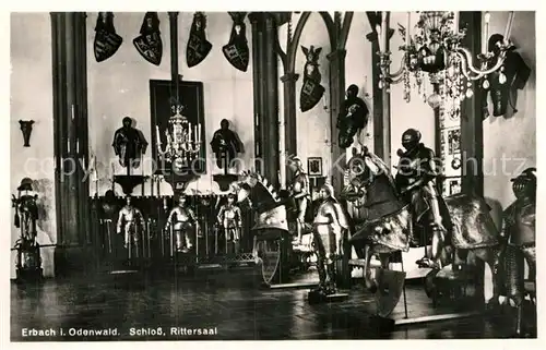 AK / Ansichtskarte Rittertum Mittelalter Schloss Rittersaal Erbach Odenwald  Kat. Militaria