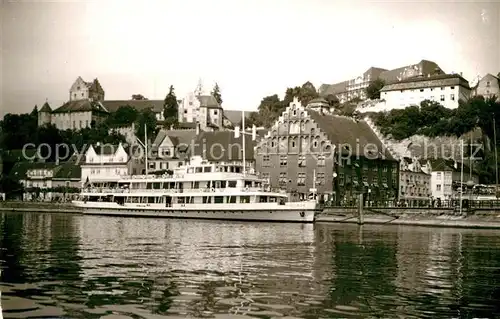 AK / Ansichtskarte Motorschiffe Karlsruhe Hotel Seehof Meersburg  Kat. Schiffe