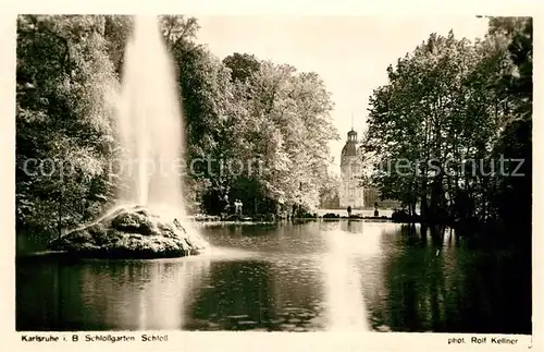 AK / Ansichtskarte Foto Kellner Rolf Nr. 6424 Karlsruhe Schlossgarten Schloss  Kat. Fotografie