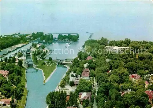 AK / Ansichtskarte Siofok Hafen Schleuse Fliegeraufnahme Kat. Siofok