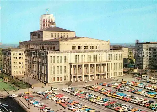 AK / Ansichtskarte Leipzig Opernhaus mit Karl Marx Platz Messestadt Kat. Leipzig