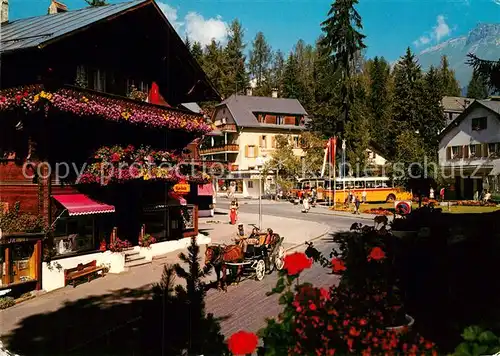 AK / Ansichtskarte Flims Waldhaus Postplatz Kat. Flims Waldhaus