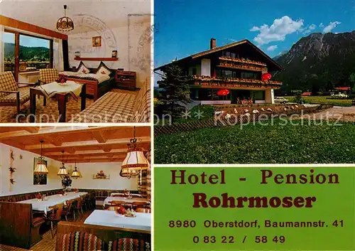 AK / Ansichtskarte Oberstdorf Hotel Pension Rohrmoser Kat. Oberstdorf