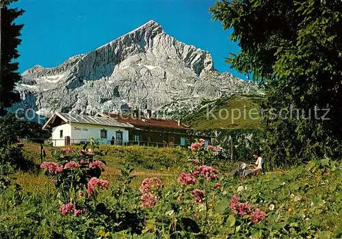 AK / Ansichtskarte Garmisch Partenkirchen Kreuzalm am Kreuzeck mit Alpspitze Kat. Garmisch Partenkirchen