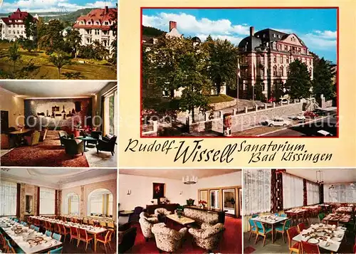 AK / Ansichtskarte Bad Kissingen Rudolf Wissel Sanatorium Speisesaal Foyer Kat. Bad Kissingen