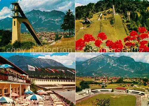 AK / Ansichtskarte Garmisch Partenkirchen Skischanze Hotel Olympiahaus Skistadion Kat. Garmisch Partenkirchen