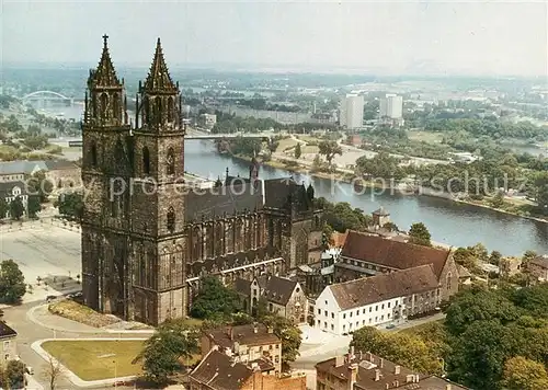 AK / Ansichtskarte Magdeburg Dom Fliegeraufnahme Kat. Magdeburg