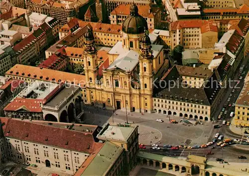 AK / Ansichtskarte Muenchen Fliegeraufnahme Sankt Kajetan Theatinerkirche Kat. Muenchen