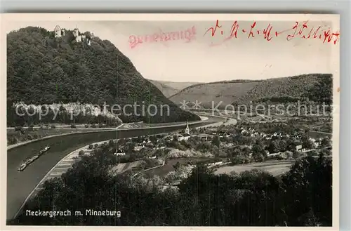 AK / Ansichtskarte Neckargerach Panorama mit Minneburg Kat. Neckargerach