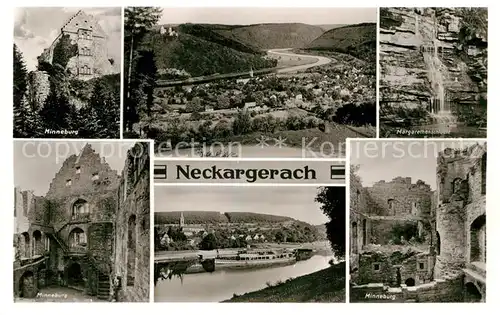 AK / Ansichtskarte Neckargerach Minneburg Landschaftspanorama Neckartal Margarethenschlucht Bromsilber Kat. Neckargerach