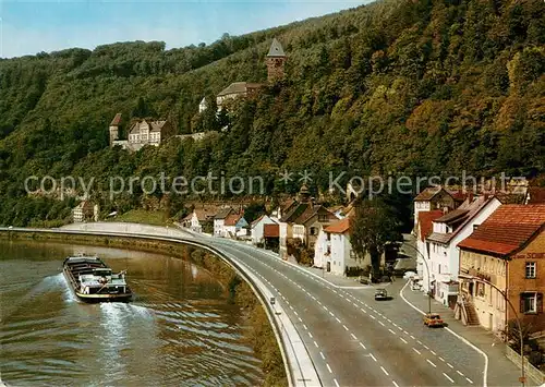 AK / Ansichtskarte Zwingenberg Neckar Schloss Panorama