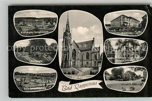 AK / Ansichtskarte Bad Rappenau Kraichgau Sanatorium Golfplatz Sole Schwimmbad Wasserschloss  Kat. Bad Rappenau