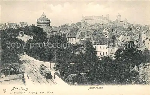 AK / Ansichtskarte Strassenbahn Nuernberg Panorama  Kat. Strassenbahn