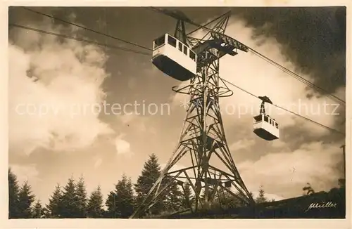 AK / Ansichtskarte Seilbahn Schauinsland Freiburg im Breisgau  Kat. Bahnen