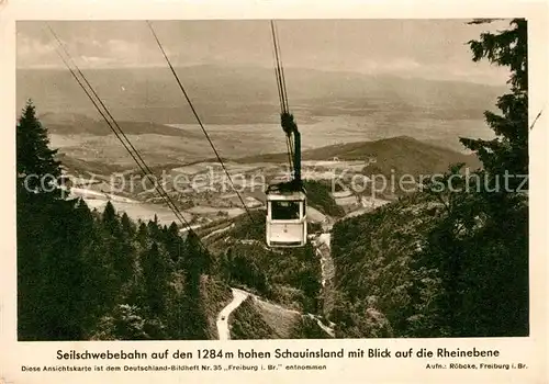 AK / Ansichtskarte Seilbahn Schauinsland Schwarzwald  Kat. Bahnen