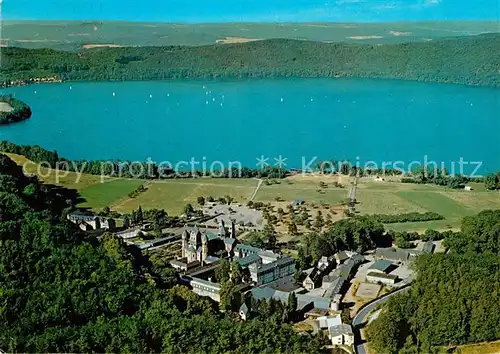 AK / Ansichtskarte Maria Laach Glees Benediktinerabtei Maria Laach am Laacher See Fliegeraufnahme