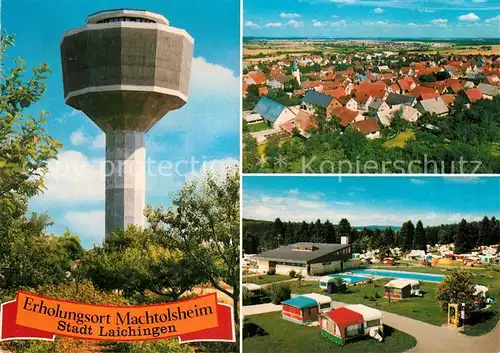 AK / Ansichtskarte Machtolsheim Wasserturm Panorama Camping Kat. Laichingen