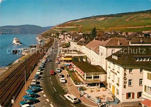 AK / Ansichtskarte Ruedesheim Rhein Panorama Rheinstrasse Kat. Ruedesheim am Rhein