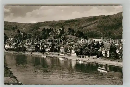 AK / Ansichtskarte Neckarsteinach Panorama Blick ueber den Neckar Kat. Neckarsteinach