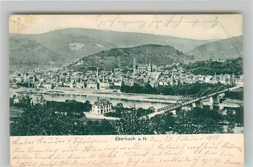 AK / Ansichtskarte Eberbach Neckar Panorama Kat. Eberbach