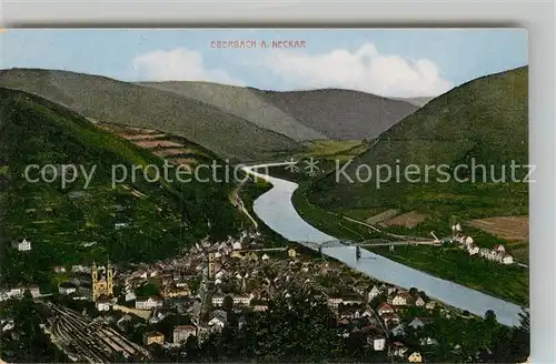 AK / Ansichtskarte Eberbach Neckar Panorama Kat. Eberbach