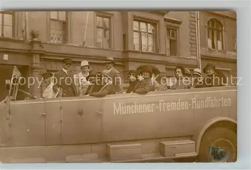 AK / Ansichtskarte Autobus Omnibus Muenchen Fremden Rundfahrten Foto   Kat. Autos