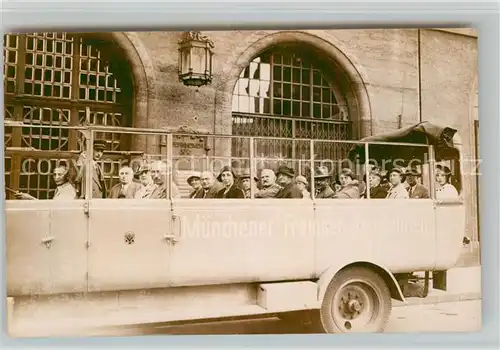 AK / Ansichtskarte Autobus Omnibus Muenchen Fremden Rundfahrten Foto  Kat. Autos