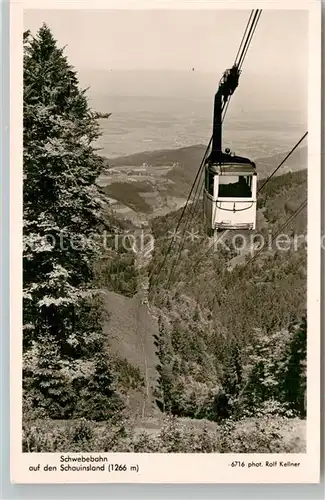 AK / Ansichtskarte Foto Kellner Rolf Nr. 6716 Seilbahn Schauinsland Schwarzwald  Kat. Fotografie