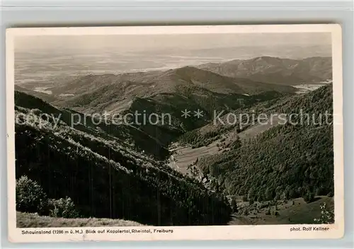 AK / Ansichtskarte Foto Kellner Rolf Nr. 6701 Schauinsland Kapplertal Rheintal Freiburg  Kat. Fotografie