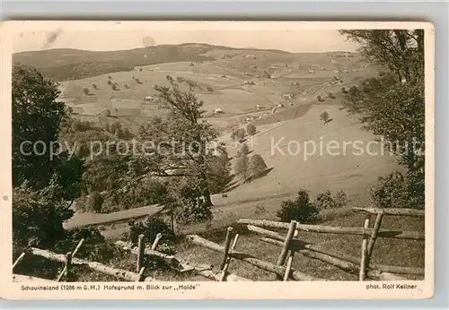 AK / Ansichtskarte Foto Kellner Rolf Nr. 6751 Schauinsland Hofsgrund Blick zur Halde  Kat. Fotografie