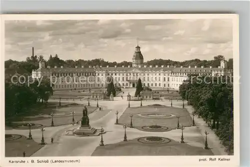 AK / Ansichtskarte Foto Kellner Rolf Nr. 8151 Karlsruhe Schloss Landesmusem  Kat. Fotografie