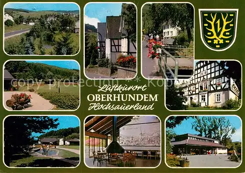 AK / Ansichtskarte Oberhundem Ortsmotive Restaurant Fachwerkhaeuser Kat. Kirchhundem