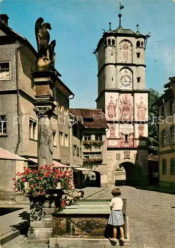 AK / Ansichtskarte Wangen Allgaeu Herrenstrasse mit Ravensburger Tor Kat. Wangen im Allgaeu